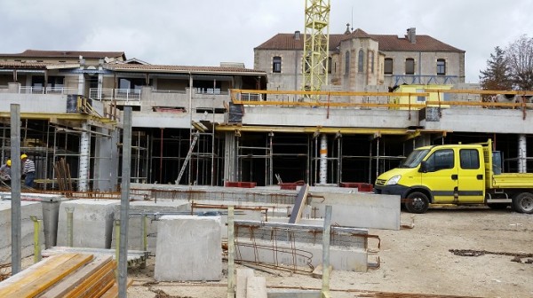 Les travaux du 1er étage du bâtiment neuf